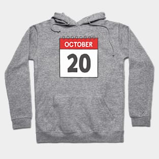 October 20th Daily Calendar Page Illustration Hoodie